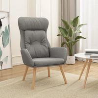 vidaxl sillon de relax de tela gris claro