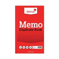 silvine duplicate memo book 210x127mm 6 pack 601