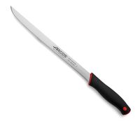 cuchillo jamonero de 240 mm mango negro rojo