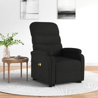 vidaxl sillon de masaje elevable tela negro