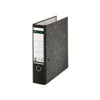 leitz 180 lever arch file board 80mm foolscap black pack of 10