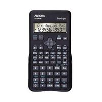 aurora black 2-line scientific calculator