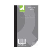 q-connect feint ruled triplicate book 210x127mm ref kf04098