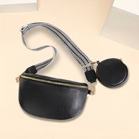 bolso de hombro en forma de media luna minimalista casual bolso bandolera de color solido que combina con todo con mini monedero redondo