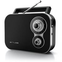 muse m051r radio dual portatil negra