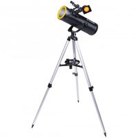 bresser solarix telescopio reflector 114500 az con filtro solar y adaptador para movil