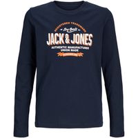 jack  jones camiseta manga larga 12258882 jjelogo tee ls o-neck 2 col sn mni navy blazer para nino