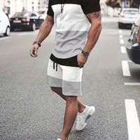 conjunto de pijamas casuales para hombres estilo sencillo camisetas y pantalones cortos camiseta de manga corta con cuello redondo y pantalones cortos sueltos