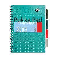 pukka pad metallic cover wirebound project book a43 pack 8521-met