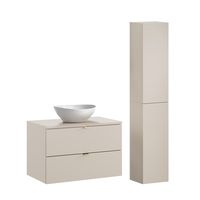 set de muebles con lavabo y columna estratificado 80cm