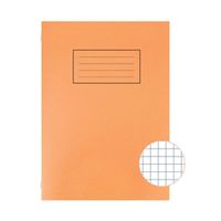 silvine exercise book a4 5mm squares orange 10 pack