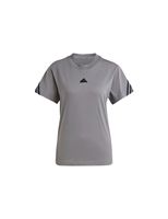 camiseta adidas future icons 3 bandas mujer gris