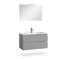 mueble de bano de 4 piezas en mdf gris mate