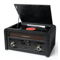 muse mt-115 w microcadena cd con tocadiscos negro