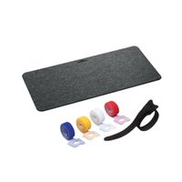 durable effect felt desk mat with fold-out phone holder 70x33cm