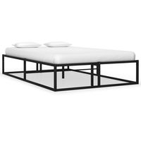 vidaxl estructura de cama sin colchon metal negro 120x200 cm