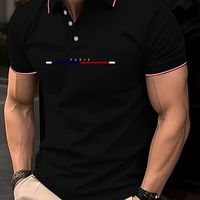 camiseta de golf de manga corta con estampado de letras paris para hombre ideal para tenis de negocios casual fresca y comoda para el verano perfecta para deportes al aire libre