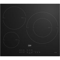 beko hii63205mt placa de induccion 3 zonas 60cm negra