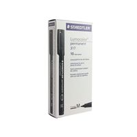 staedtler lumocolor permanent pen medium black pack 10 - 317-9