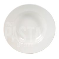 plato para pasta de ceramica blanca