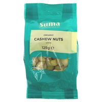 suma prepacks organic whole cashews - 125g