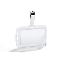 durable enclosed 2 id holder clear