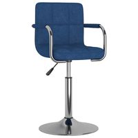 vidaxl silla de comedor de tela azul