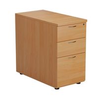 first 3 drawer desk high pedestal 404x800x730mm beech kf79930