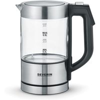 severin wk 3458 hervidor de agua con ajuste de temperatura 05l 1100w acero inox  cristal