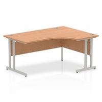 impulse cantilever 1600 right hand crescent desk oak - i000823