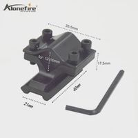alonefire f-c 21mm20mm rail mount 12-16mm pipe clamp dovetail weaver picatinny adapter converter scope base aluminum hunting