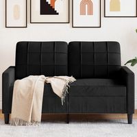 vidaxl sofa de 2 plazas terciopelo negro 120 cm