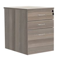 3 drawer high mobile pedestal grey oak