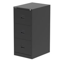 qube by bisley 3 drawer filing cabinet black