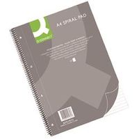 q-connect ruled margin spiral soft cover notebook 160 pages a4 5 pk