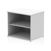 impulse 600mm deep desk high bookcase white