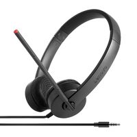 lenovo stereo analog auriculares negros