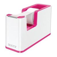 leitz wow tape dispenser whitepink 53641023