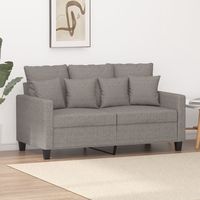 vidaxl sofa de 2 plazas de tela gris taupe 120 cm