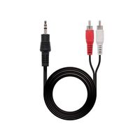 cable audio 1xjack 35 to 2xrca 3m nanocable macho-macho