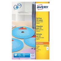 avery white full face cd dvd laser label 2 per sheet 50 pack