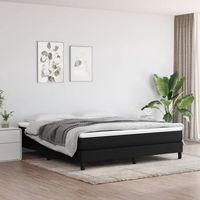 vidaxl cama sin colchon tela negro 160x200 cm