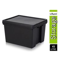 wham bam black recycled storage box 45 litre