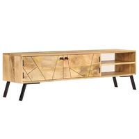 vidaxl mueble de tv madera maciza de mango 140x30x40 cm