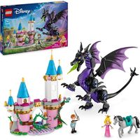 lego disney forma de dragon de malefica y castillo de aurora