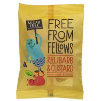 free from fellows vegan sugar free rhubarb and custard sweets - 70g