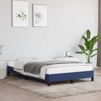 vidaxl estructura de cama sin colchon tela azul 120x200 cm