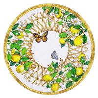 plato grande redondo con estampado de limon 335 cm