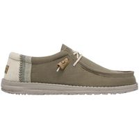 heydude zapatos hombre blucher wally linen natural kaki para hombre