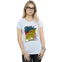 disney camiseta manga larga let the wookiee win para mujer